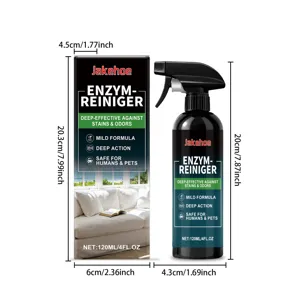 Jakehoe enzyme stain cleaner spray 120ml bottle with powerful deep cleaning formula for home.