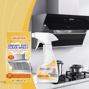 Spray nettoyant pour taches d'huile de cuisine JAKEHOE, dégraissant, flacon 120ml avec boîte.