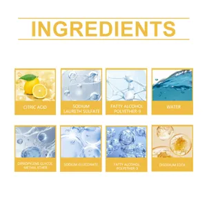 Infographie détaillée des ingrédients du nettoyant pour huile de cuisine composants actifs.