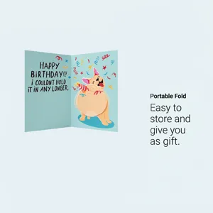 Carte de voeux d'anniversaire bouledogue français drôle avec design mignon et style pliable.