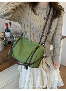 Bolso tote retro de gran capacidad para mujer, elegante bolso de hombro para trabajo.