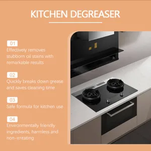 Dégraissant de cuisine en mousse élimine efficacement les taches d'huile et nettoie les appareils.