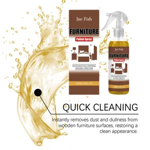 Jue Fish spray lucidante per mobili in legno 100ml, liquido di pulizia rapida.