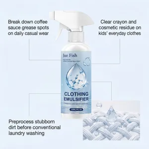 Spray détachant pour vêtements et lessive quotidienne, élimine efficacement les taches de graisse.