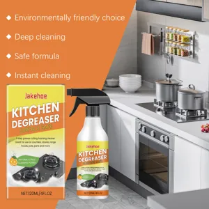Dégraissant de cuisine JAKEHOE spray mousse nettoyante pour cuisinière et hotte puissante.