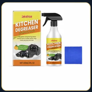 Spray Nettoyant en Mousse Robuste pour Cuisine pour Cuisinière Hotte Plan de Travail avec Serviette de Nettoyage Outil de Ménage