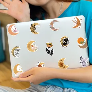 Boho aesthetic laptop stickers waterproof vinyl decals for water bottles computer guitar.