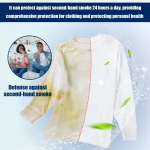 Λευκό μακρυμάνικο t-shirt προστασίας από καπνό ρούχων καθημερινή φροντίδα