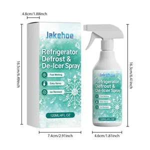 Jakehoe spray sbrinante e disgeliante per frigorifero 120ml strumento di pulizia rapida portatile.