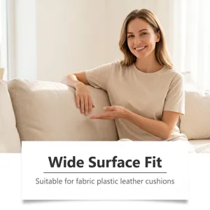 Multi-purpose cleaner surface fit design for fabric plastic and leather cushion care.