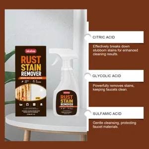 Jakehoe spray détachant de rouille 237ml, nettoyeur puissant pour taches métalliques et maison.