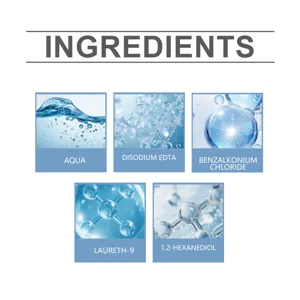 Infographie des ingredients du nettoyant mural Jakehoe avec eau, EDTA et agents actifs.