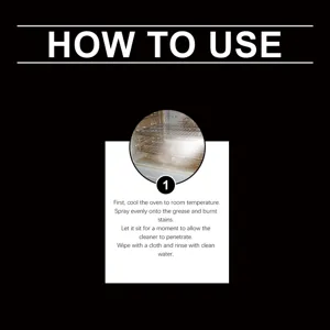 Graphique de détail d'instruction de nettoyeur de four JAKEHOE guide étape par étape.