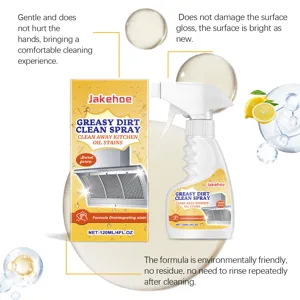 Jakehoe spray nettoyant pour taches d'huile de cuisine 120ml formule douce efficace.