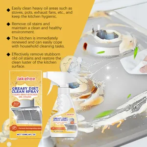 Jakehoe spray nettoyant taches d'huile cuisine 120ml dégraissant puissant pour cuisinière