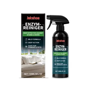 Jakehoe enzyme stain remover spray 120ml, powerful deep cleaning for home and multi-surface.
