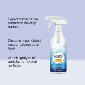 Multi-purpose cleaning spray for home surfaces, countertop, kitchen, tile and glass cleaning.
