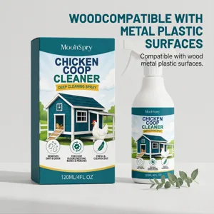 MoonSpry Chicken Coop Cleaner Spray 120ml for Wood Metal Plastic Surfaces Deodorizer