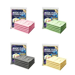 Multicolor microvezel schoonmaakdoeken, sterk absorberende vaatdoeken voor keuken, 5 stuks.