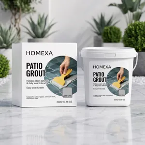 HOMEXA Αδιάβροχος Στόκος Πλακιδίων Ανοιχτό Γκρι 300g για Τοίχους και Δάπεδα Επισκευής
