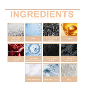 Gedetailleerde ingrediëntenlijst van de 3D bubbel popcorn pen met chemische componenten.
