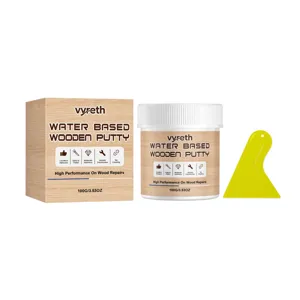 Vyreth stucco per legno a base acqua 100g con raschietto per riparazione crepe mobili armadio