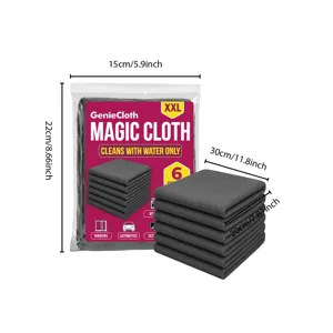 Microfiber cleaning cloth detail view, super absorbent thick material for household kitchen use.