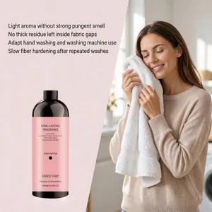 Adoucissant textile parfumé 1000ml liquide longue durée parfum poivre rose pour le linge.