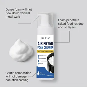 Nettoyant mousse pour friteuse sans huile vue détail texture mousse dense et caractéristiques