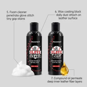 Kit nettoyant et huile pour gant de baseball HozoneX, soin du cuir 100ml pour softball.