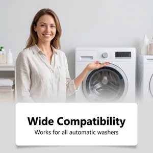 Vista dettagliata che mostra la compatibilità del detergente per lavatrice con i dispositivi.