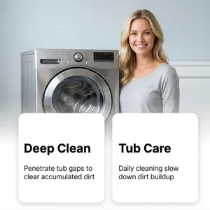 Detergente per lavatrice pulizia profonda e cura del tamburo polvere pulito casa !
