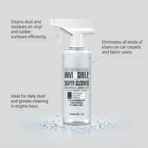 Multipurpose cleaner spray 120ml for vinyl rubber car interior and household surface care