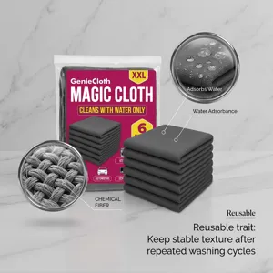 Thickened microfiber cleaning cloth set, highly absorbent and reusable for kitchen and home.