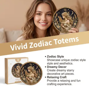 Σετ ζωγραφικής τέχνης DIY με χάντρες ζωδίου Παρθένου για υπέροχη ονειρική διακόσμηση.