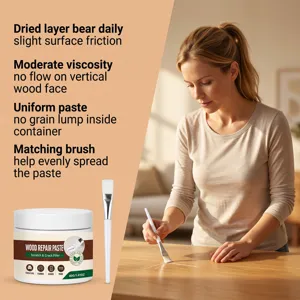 Weisse Holzreparaturpaste fur Mobel und Boden Kratzerfuller mit Pinsel fur einfache Anwendung.