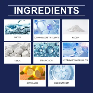 Graphique detaille des ingredients de la creme nettoyante pour argent avec formule.