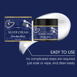 Crème nettoyante pour bijoux en argent, élimine l'oxydation et redonne un éclat parfait.
