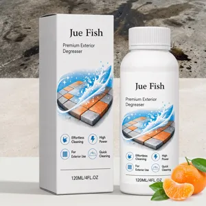 Jue Fish exterior surface cleaner and heavy duty degreaser 120ml bottle for hard floors.