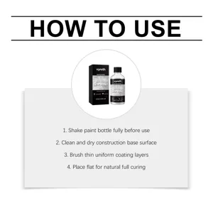 Detailed usage instructions and product display of silver leaf paint for metal and ceramic.