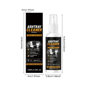 Spray nettoyant pour cendrier pour eliminer le goudron la nicotine et les residus sur le metal.