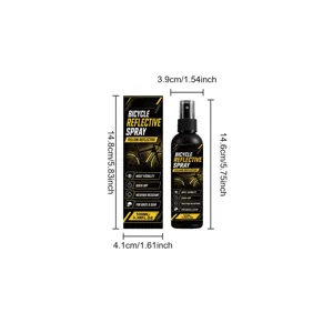 Gele fiets reflecterende spray 100ml voor nachtelijke helm en uitrusting zichtbaarheid.