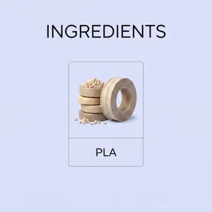 Filo per stampante 3D PLA ingredienti di materia prima grafico di dettaglio struttura