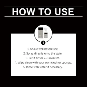 Détail du détartrant montrant le guide d'utilisation étape par étape pour le nettoyage.