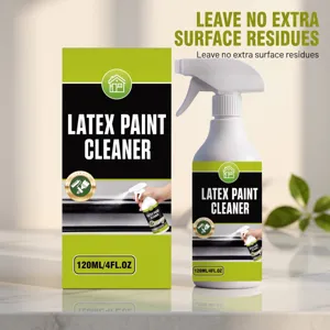 Flacon spray nettoyant pour peinture latex, solution efficace pour résidus muraux, 120 ml.