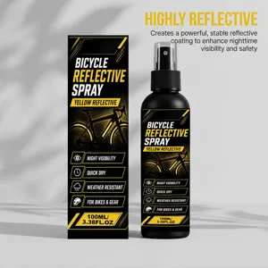 Reflecterende spray voor fiets, helmen en uitrusting 100ml nachtelijke zichtbaarheid.