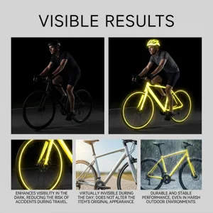 Nacht reflecterende spray voor fietshelmen en uitrusting om de zichtbaarheid te verbeteren.