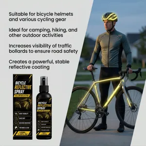 Reflecterende spray voor fietshelmen en uitrusting, verhoogt de zichtbaarheid in het donker.