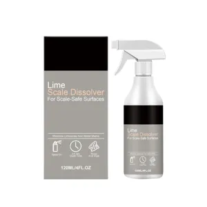 Flacon spray dissolvant de calcaire de 120ml pour le nettoyage de salle de bain.