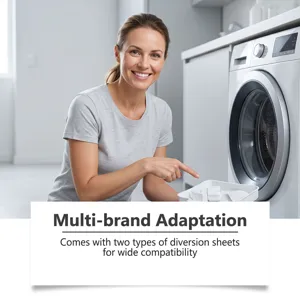 Détail du bac de vidange pour machine à laver avec adaptation multi-marque et deux types.